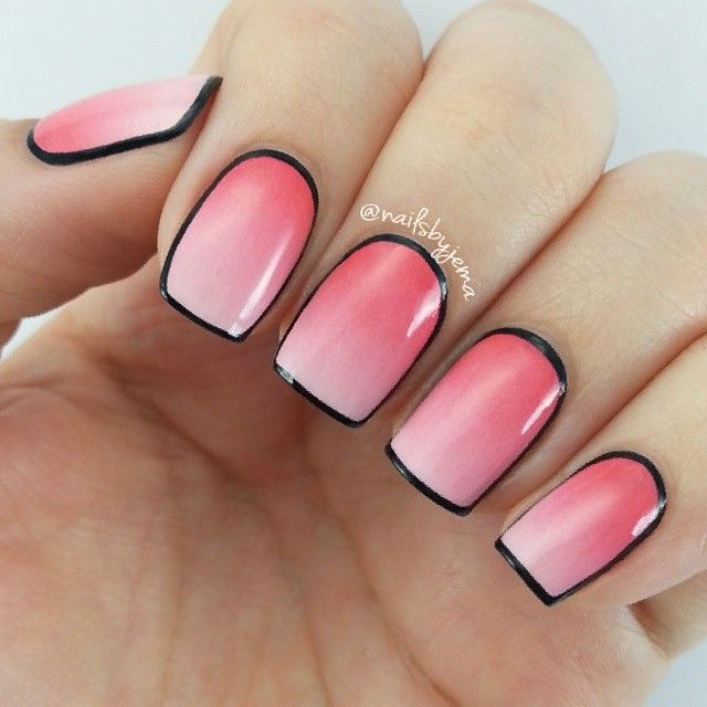 Imagem Com Border Nails Com Efeito Ombré