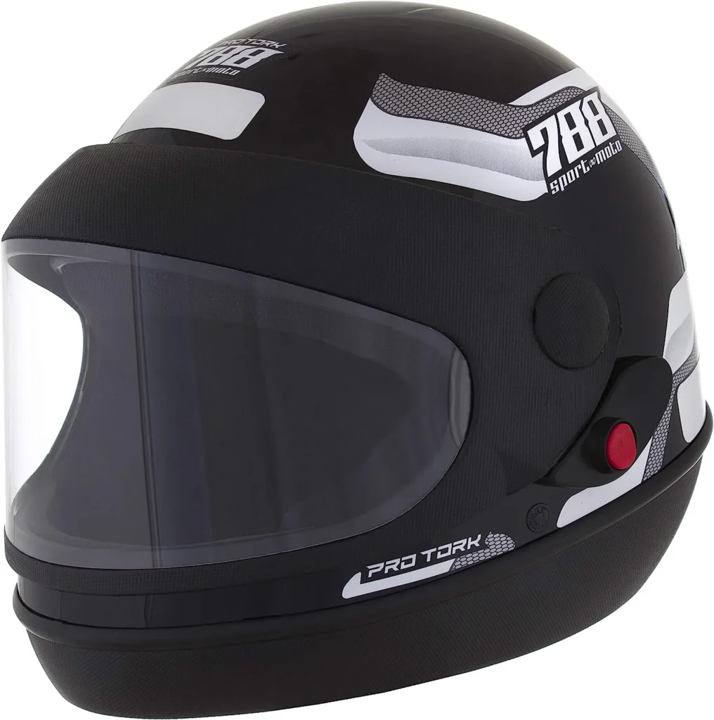 Capacete Moto Pro Tork Semiautomático Preto E Branco 788 60 Imagem Com Capacete Moto Pro Tork Semiautomático Preto E Branco 788 60