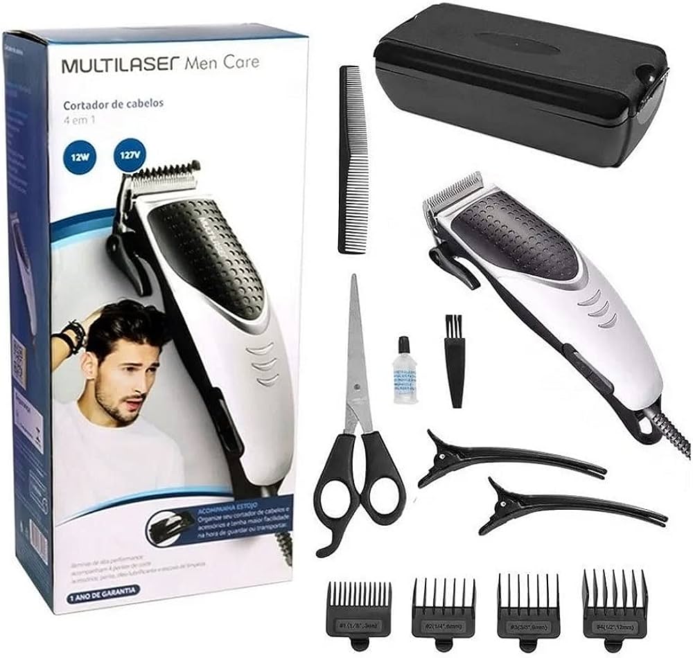 Cortador De Cabelo 4 Em 1 127V 12W C/Estojo Multilaser - Eb030
