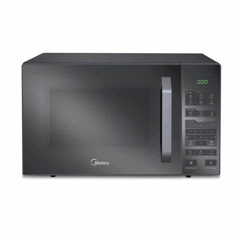 Forno Microondas 35L Prata Espelhado Midea 127V Mxsa35S1 Imagem Com Forno Microondas 35L Prata Espelhado Midea 127V Mxsa35S1