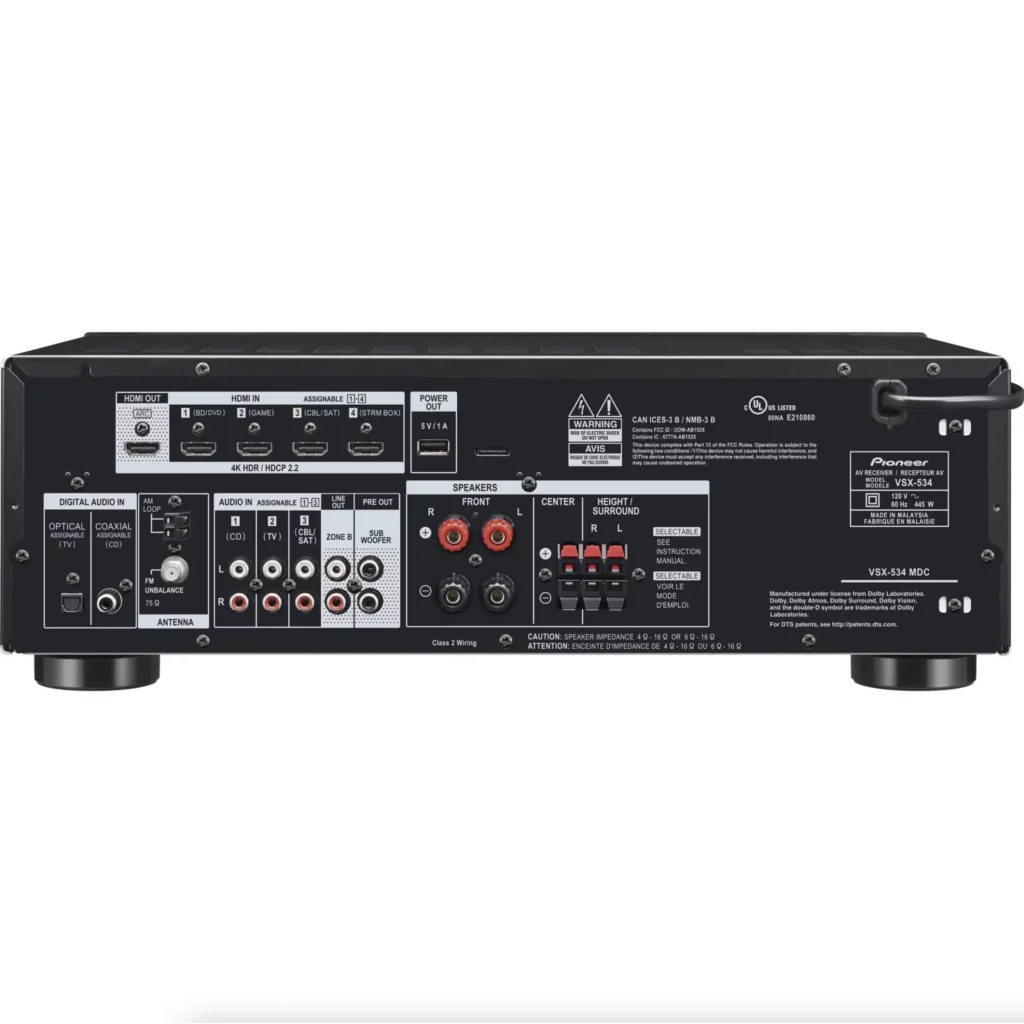 Imagem com Receiver Pioneer VSX-534