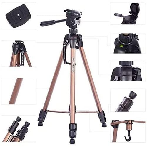 Tripé De Câmera Weifeng Wt-3770 Até 164Cm Altura Em Alumínio Para Foto E Vídeo Imagem Com Tripé De Câmera Weifeng Wt-3770 Até 164Cm Altura Em Alumínio Para Foto E Vídeo