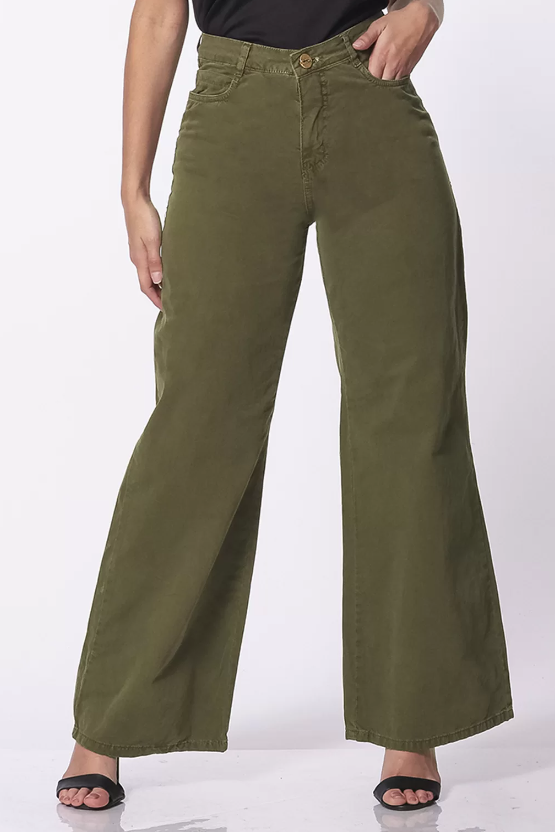 Calça Verde Jeans Sarja