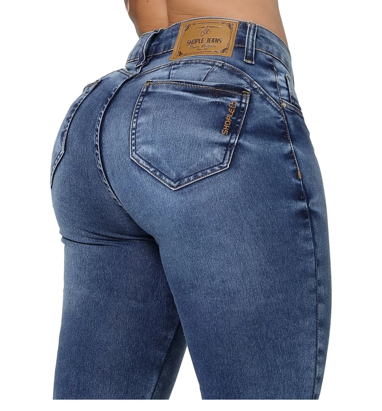 Calça feminina jeans modeladora