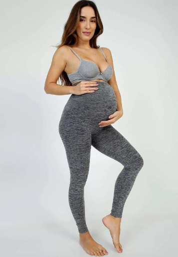 Calças Para Gestantes Legging Cinza