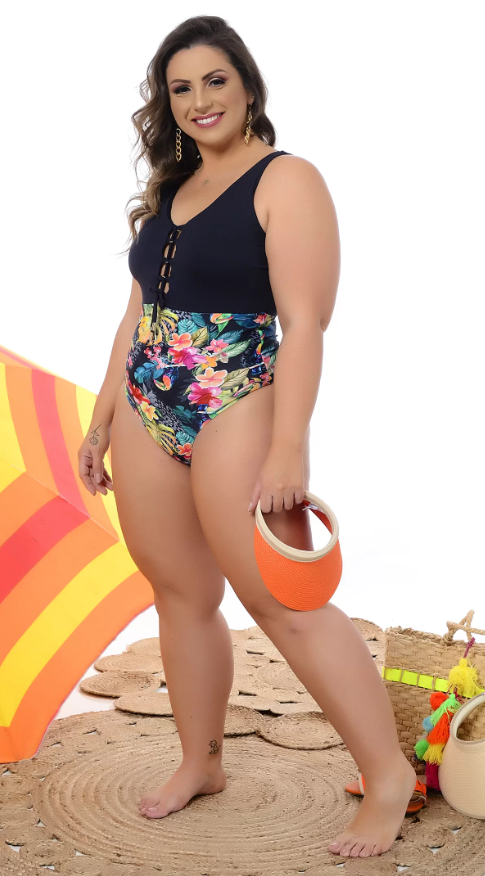 Maiô Renner plus size sem bojo