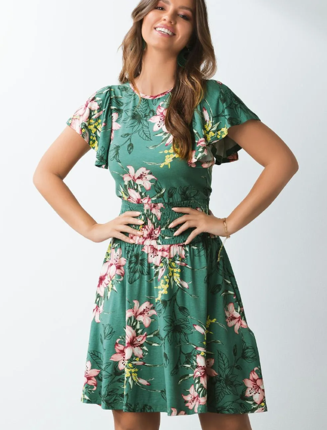 Vestido Curto Floral