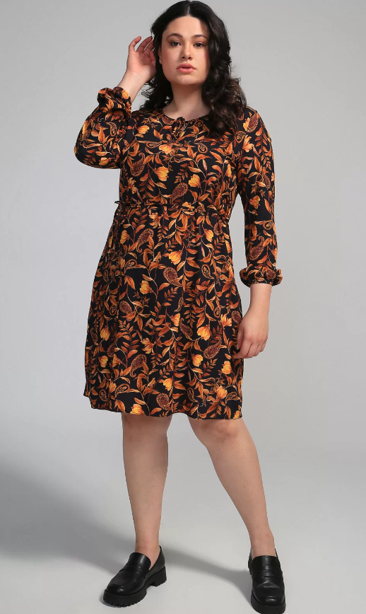 Vestido Plus Size Folhagem