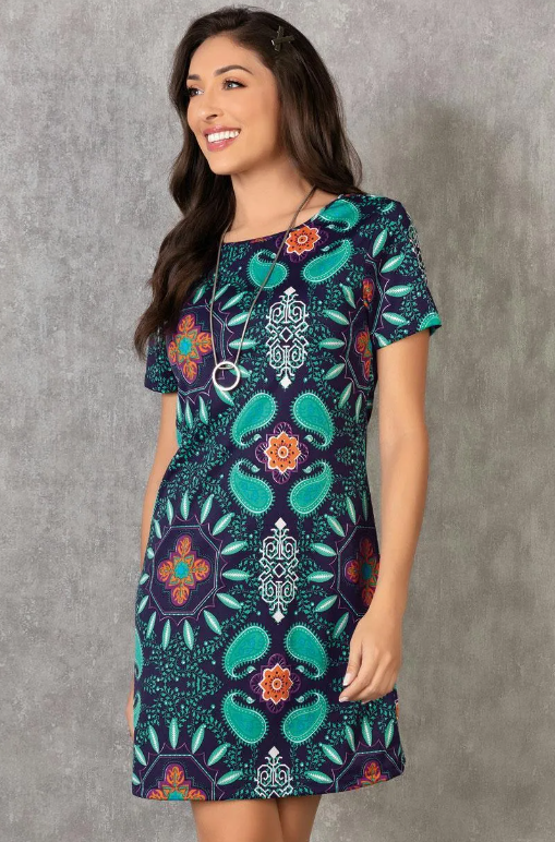 Vestido Feminino Casual Paisley