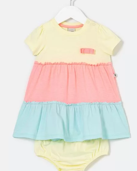 Vestido Neon Marias Infantil Com Calcinha