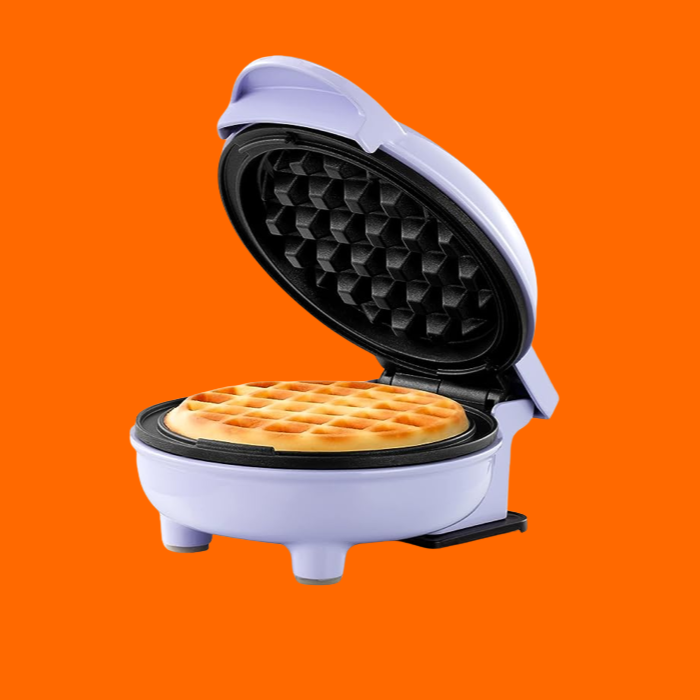 Máquina de waffle antiaderente pessoal, preto - Holstein Housewares
