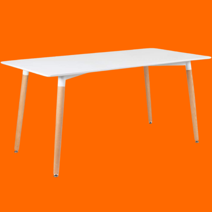 Mesa de jantar retangular Eames - 80 x 160 cm - Branco