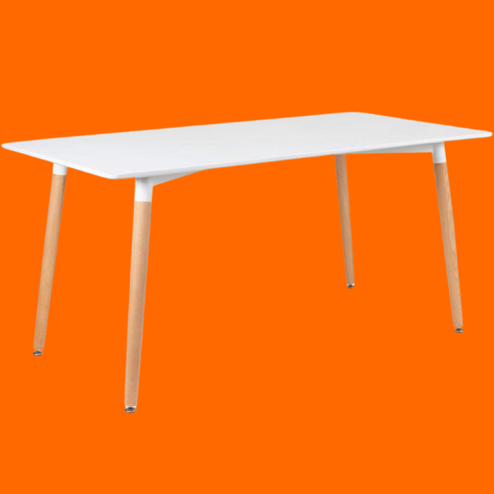 Mesa De Jantar Retangular Eames - 80 X 160 Cm - Branco