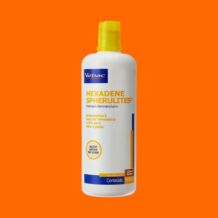 Shampoo Dermatológico Virbac Hexadene Spherulites Para Cães E Gatos - 500Ml