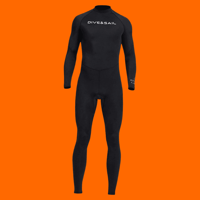 Macacão Para Mergulho Newmind, Proteção Uv, Preto Macacão Para Mergulho Newmind, Proteção Uv, Preto