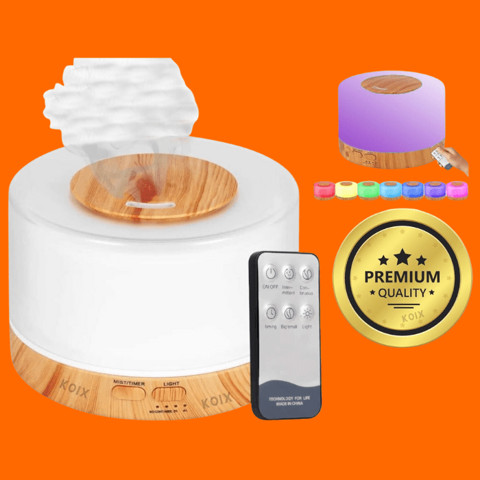 Difusor De Aromas, Umidificador De Ar Ultra-Sônico 500Ml Difusor De Aromas, Umidificador De Ar Ultra-Sônico 500Ml