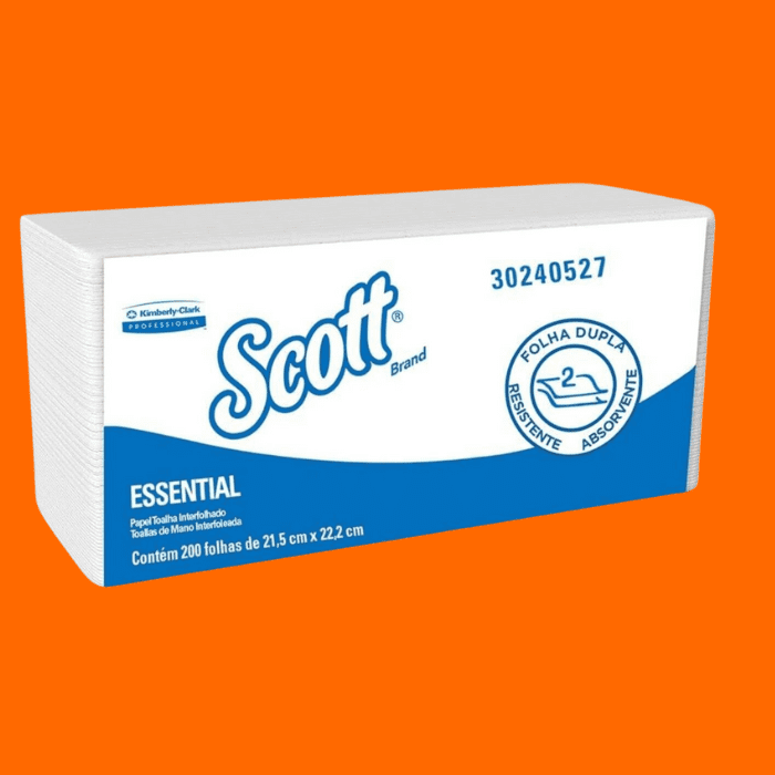 Papel Toalha Scott Essential Interfolhado Folha Dupla 200 Folhas - 1 Unidade