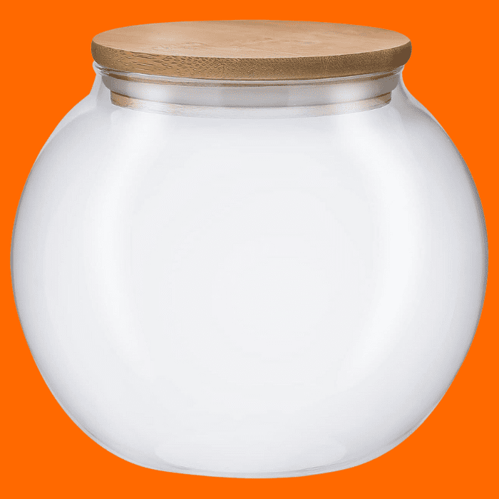 Tuut Linha Utilidade Baleiro Vidro Borosilicato Com Tampa Hermética De Bambu 1400Ml. Tuut Linha Utilidade Baleiro Vidro Borosilicato Com Tampa Hermética De Bambu 1400Ml.