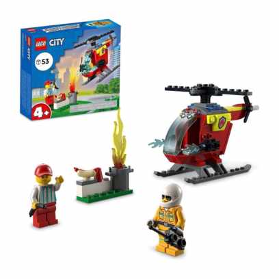 Imagem Com 60318 Lego® City Helicóptero Dos Bombeiros; Kit De Construção (53 Peças)