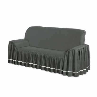 Capa Para Sofá Dália 2 E 3 Lugares Para Sala Cinza Chumbo Imagem Com Capa Para Sofá Dália 2 E 3 Lugares Para Sala Cinza Chumbo