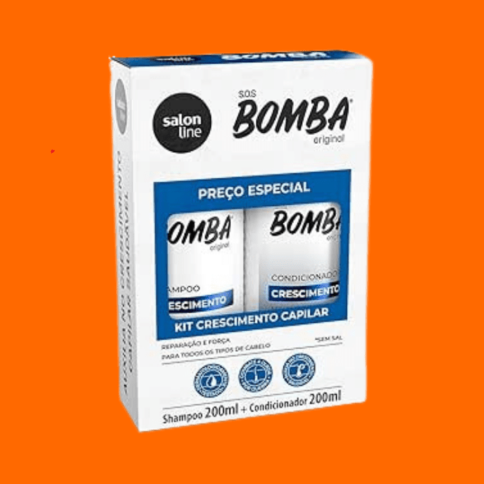 Kit Shampoo + Condicionador 200Ml Sos Bomba Original - Salon Line