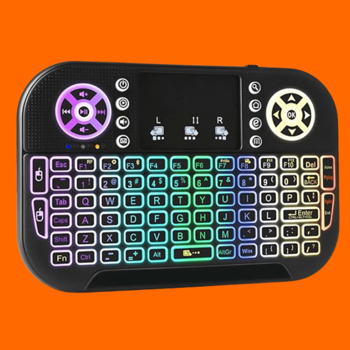 Mini Teclado Wireless Keyboard Com Touchpad Com Led Usb Para Smart Tv