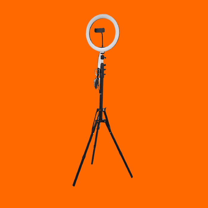 Iluminador Led Ring Light 26Cm Com Tripé Profissional Teem Iluminador Led Ring Light 26Cm Com Tripé Profissional Teem
