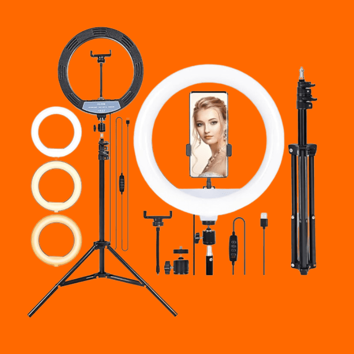 Kit Completo Ring Light 14&Quot; 35Cm Com Tripé Grande Profissional Kit Completo Ring Light 14&Quot; 35Cm Com Tripé Grande Profissional