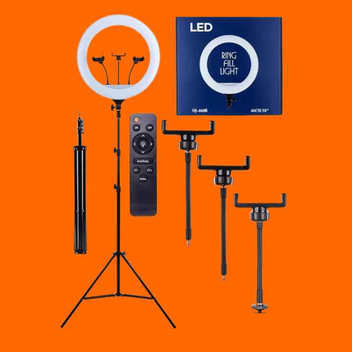 Iluminador Led Ring Light De 18 Polegadas Lives Tripé 215Cm Iluminador Led Ring Light De 18 Polegadas Lives Tripé 215Cm
