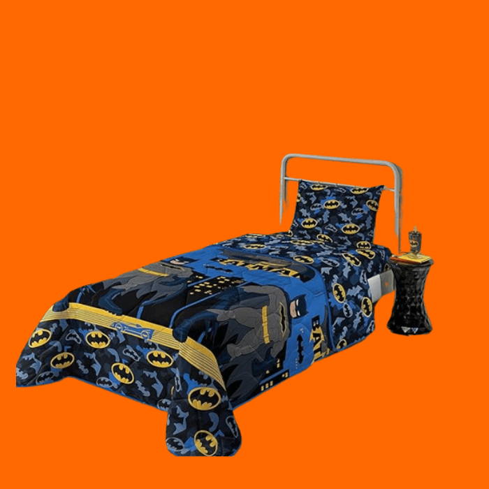 Edredom Infantil Solteiro Azul Batman Lepper Edredom Infantil Solteiro Azul Batman Lepper