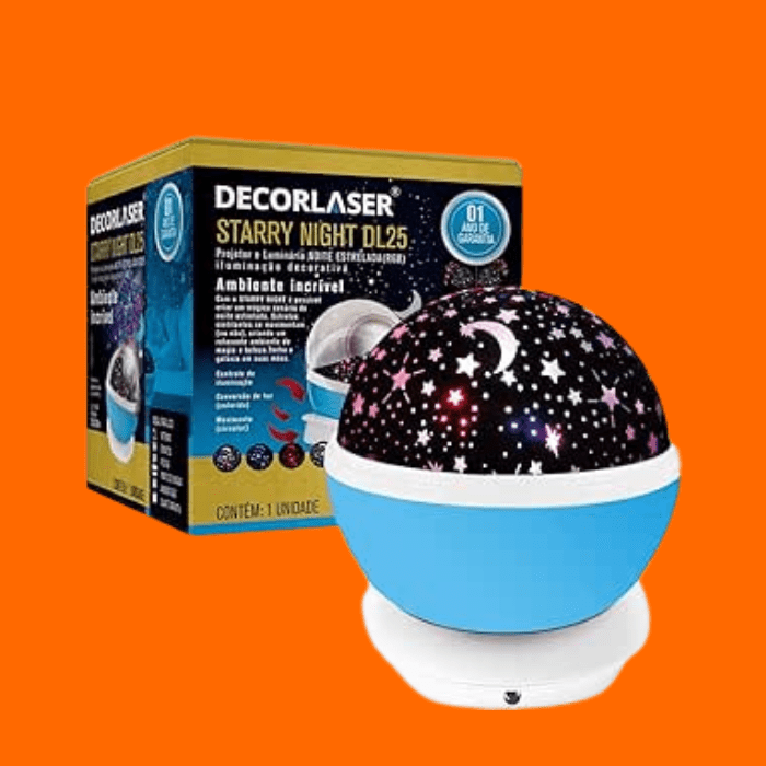 Projetor De Estrelas Starry Night Luminária Abajur - Decorlaser Projetor De Estrelas Starry Night Luminária Abajur - Decorlaser