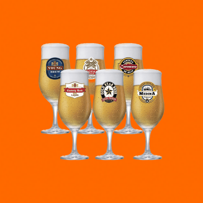 Jogo De Taças Para Cerveja Rótulo Berlin 330Ml 6 Pcs Jogo De Taças Para Cerveja Rótulo Berlin 330Ml 6 Pcs