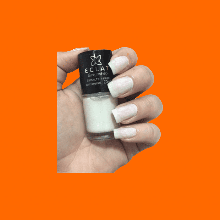 Esmalte Hipoalergênico  Hidratante Eclat 7-FREE (Cravo Branco)