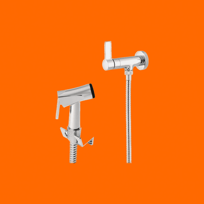 Ducha Higiênica De Metal 1/4 De Volta Com Flexível Inox C-70 Ducha Higiênica De Metal 1/4 De Volta Com Flexível Inox C-70