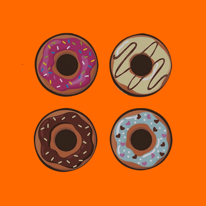 Porta-Copos De Donuts Cozinha Criativa Geek