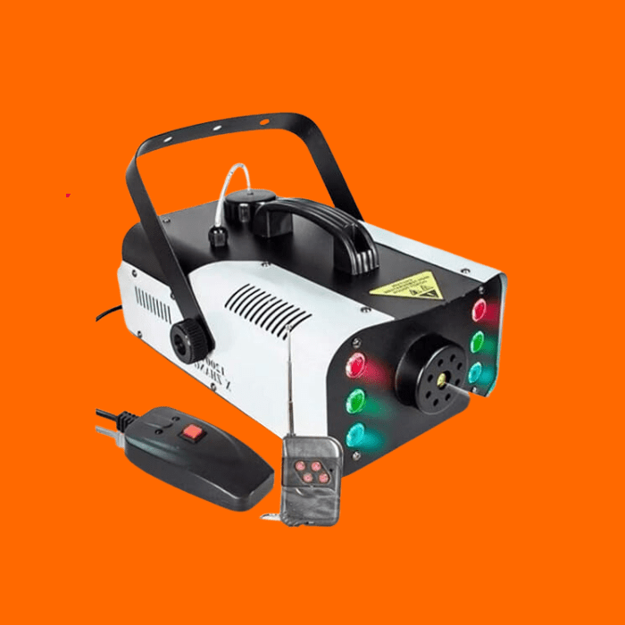 Máquina De Fumaça 1200 Watts Turbo Com 6 Leds Frontais Rgb Controle Remoto - 110V Máquina De Fumaça 1200 Watts Turbo Com 6 Leds Frontais Rgb Controle Remoto - 110V