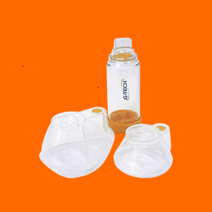 Espaçador Aerossol Infantil E Adulto Com Duas Mascaras Gtech Espaçador Aerossol Infantil E Adulto Com Duas Mascaras Gtech