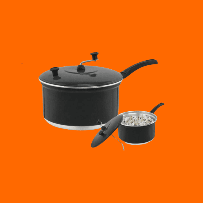 Panela Pipoqueira Preto/Black Em Alumínio 4 L Panela Pipoqueira Preto/Black Em Alumínio 4 L