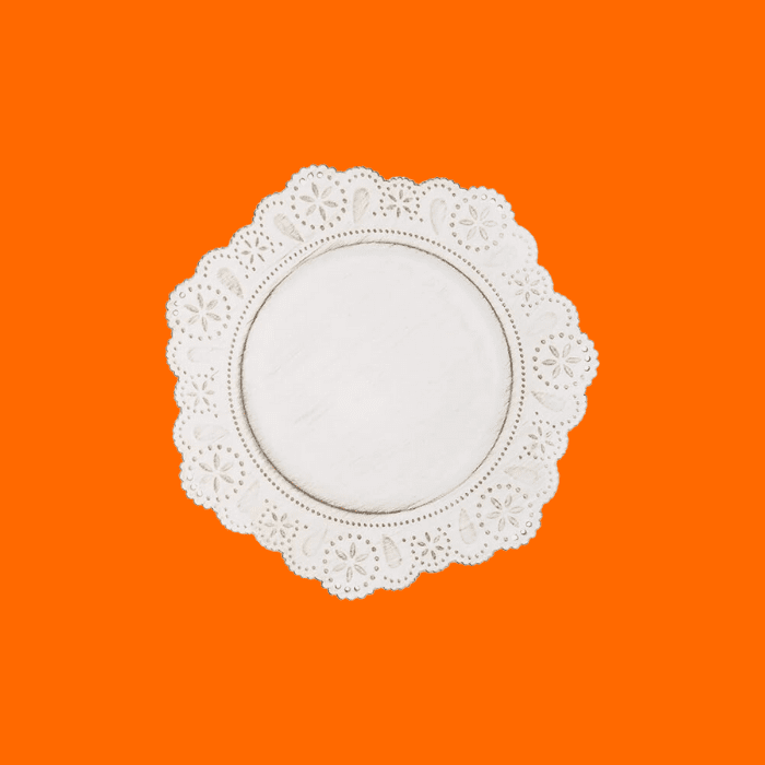 Mimo Style Renda Sousplat, Branco (Off White) Mimo Style Renda Sousplat, Branco (Off White)