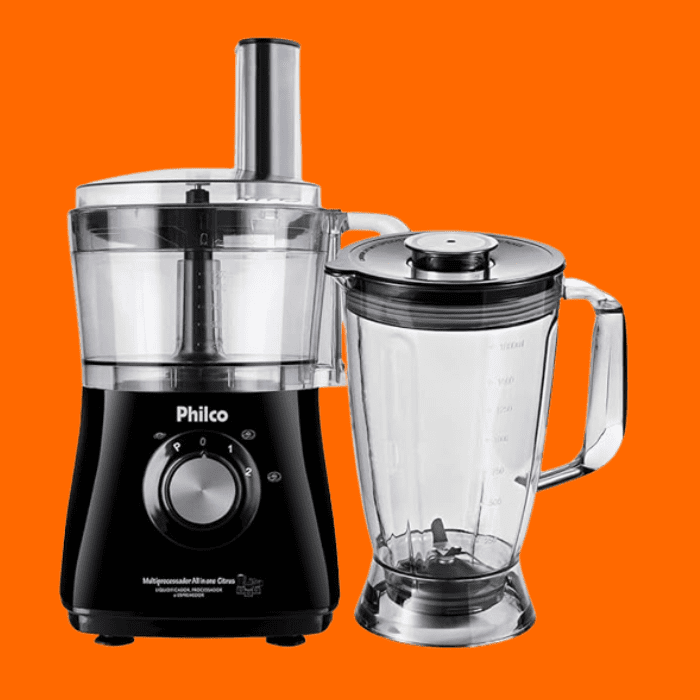 Multiprocessador De Alimentos Philco All In One Citrus Preto 127V – Philco Multiprocessador De Alimentos Philco All In One Citrus Preto 127V – Philco