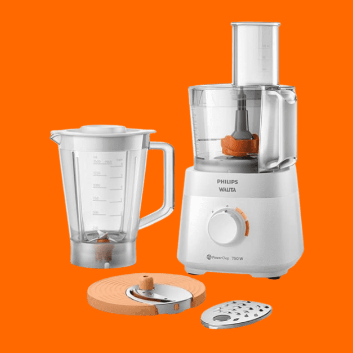 Multiprocessador 11 Em 1, Branco/Dourado, 110V – Philips Walita Multiprocessador 11 Em 1, Branco/Dourado, 110V – Philips Walita