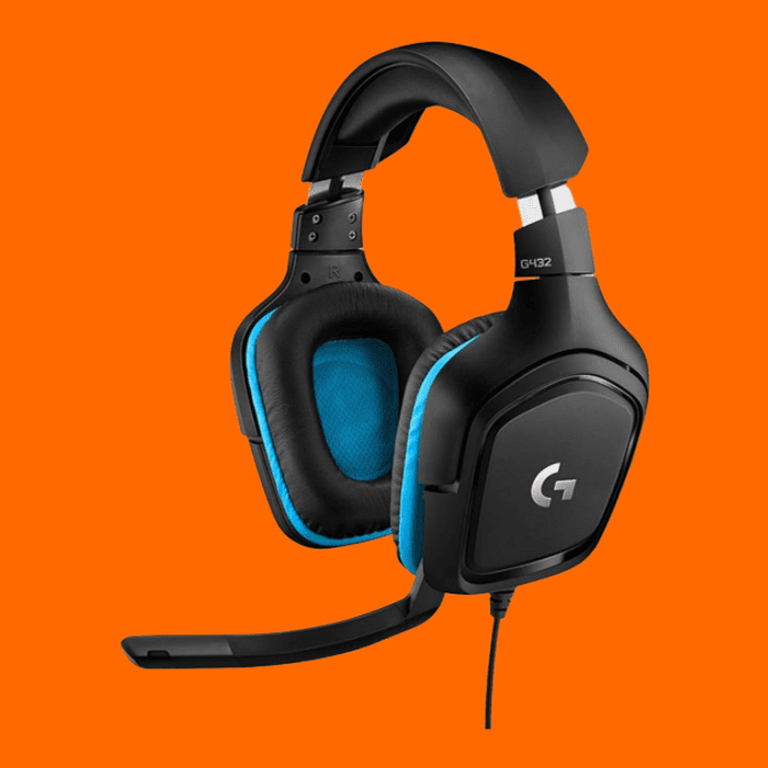 Headset Gamer Logitech  – Preto/Azul