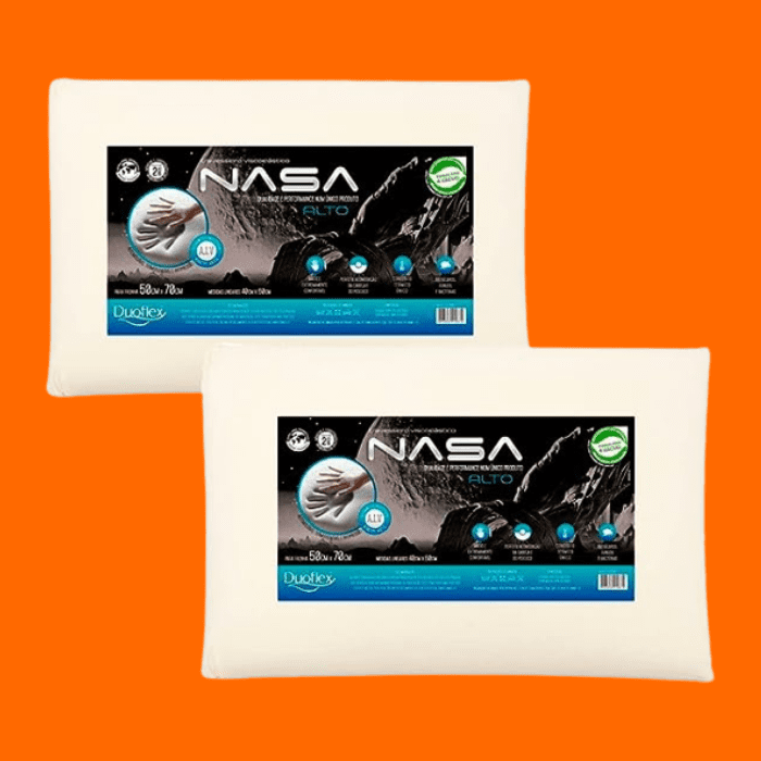 Kit 2 Travesseiros Nasa-X Alto Viscoelástico – Duoflex Kit 2 Travesseiros Nasa-X Alto Viscoelástico – Duoflex