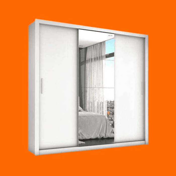 Guarda Roupa Casal Max Plus Branco/Frassino Jacarta Lacca Guarda Roupa Casal Max Plus Branco/Frassino Jacarta Lacca