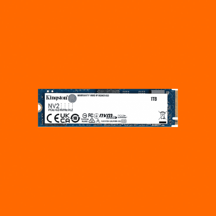 Ssd Kingston Nv2 1Tb Nvme M.2 2280 (Leitura Até 3500Mb/S E Gravação Até 2100Mb/S)