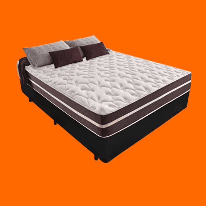 Cama Box Com Baú Casal + Colchão De Molas Classic Superlastic 138Cm - Anjos