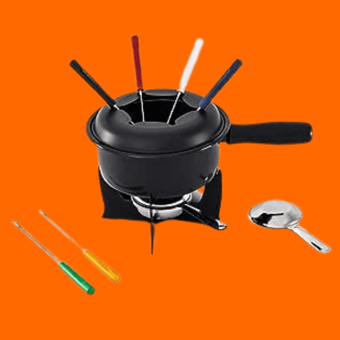 Conjunto Para Fondue Com 10 Pecas, Brinox, Preto