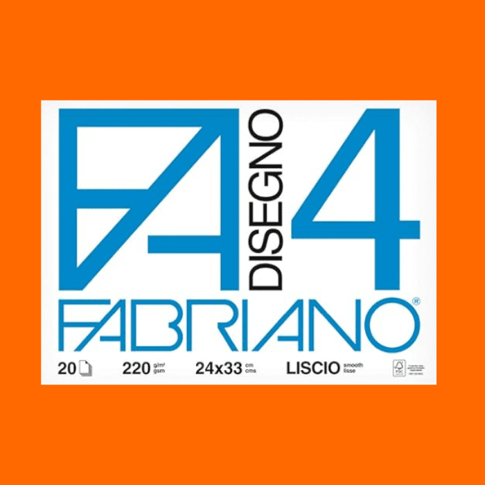 Bloco De Papel Para Desenho, Liscio 4L 24 X 33 Cm- Fabriano Bloco De Papel Para Desenho, Liscio 4L 24 X 33 Cm- Fabriano