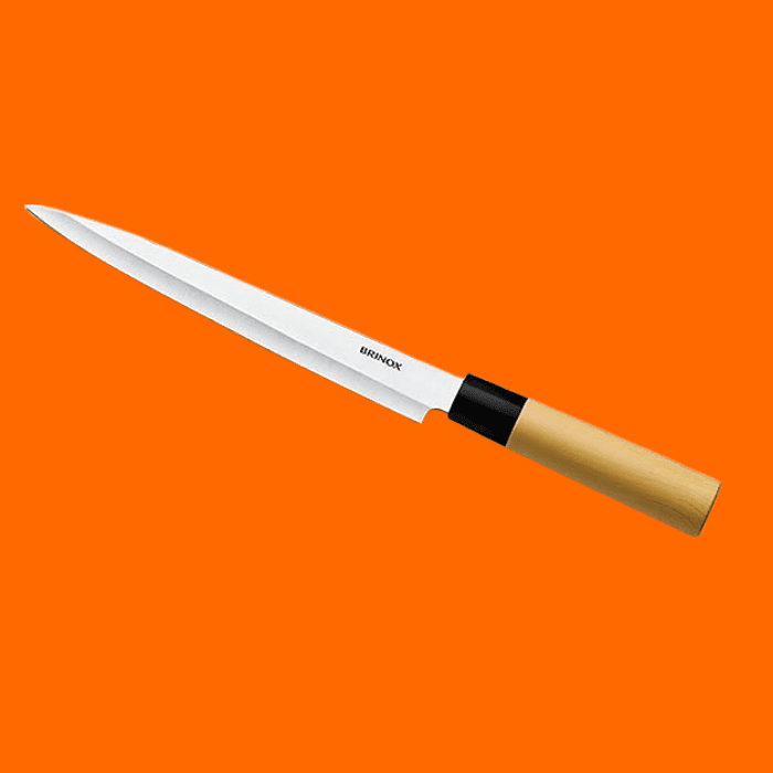 Faca Para Sushi E Sashimi 8 1/2&Quot; Samurai Brinox Aço Inox Faca Para Sushi E Sashimi 8 1/2&Quot; Samurai Brinox Aço Inox