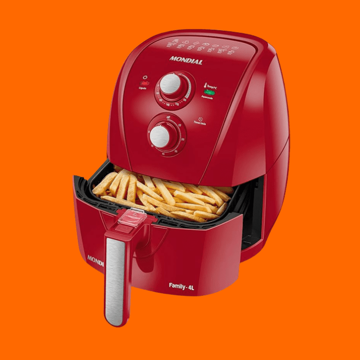 Fritadeira A Ar Family 4L, 110V, 1500W, Vermelho Afn-40-Fr - Mondial 